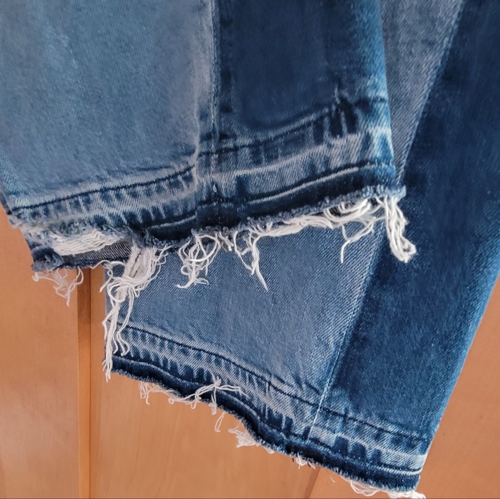 Hudson Faye Ultra High Rise Flare Petite Jeans 31 Light Wash Raw Hem NWT - Picture 5 of 14